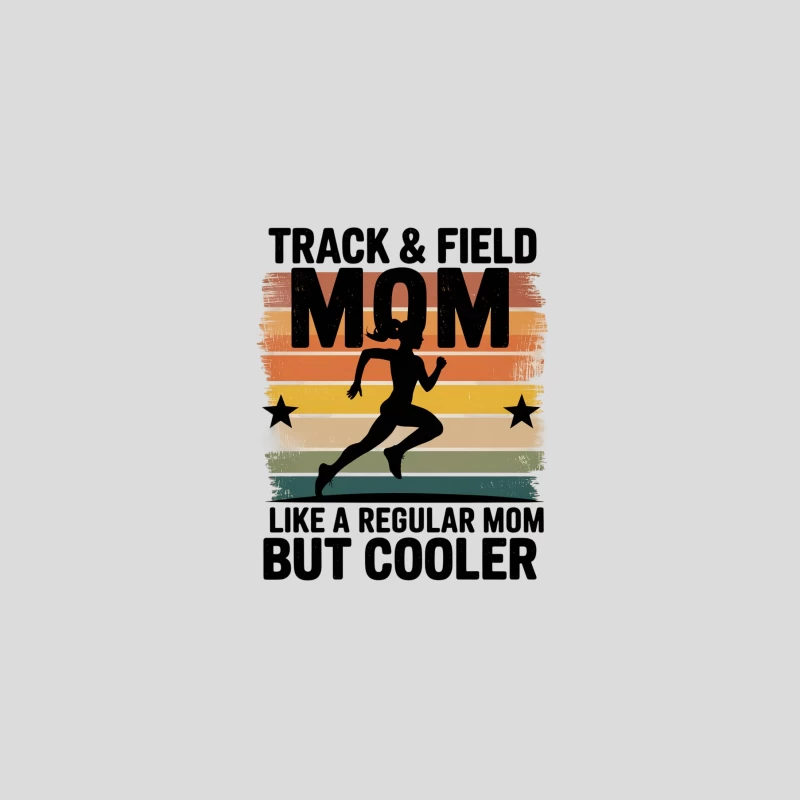 Retro Track and Field Mom: Cooler than Regular Moms Baseball Cap