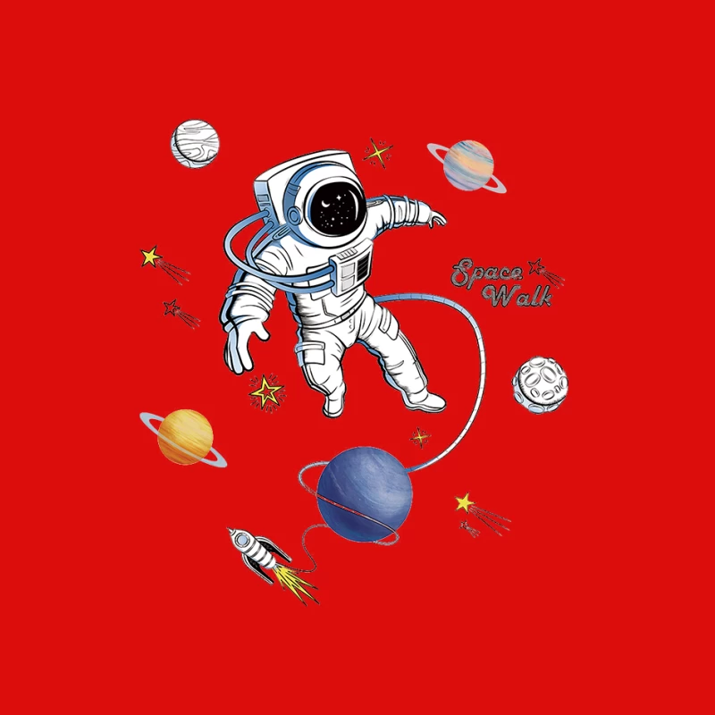 Astronaut im Weltraum mit Planeten und Sternen Herren Tanktops