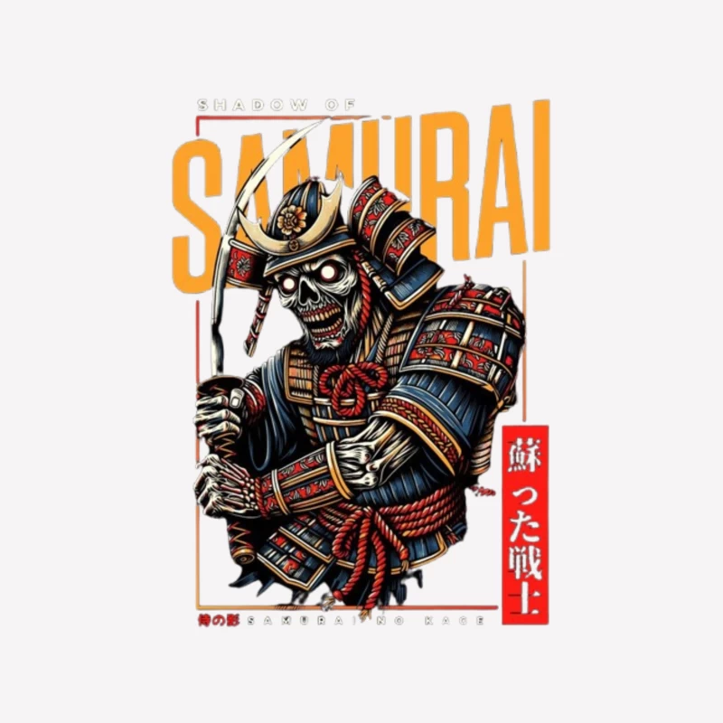 Undead Samurai Warrior in Traditional Armor - Japanese Digital Art Female T-Shirt