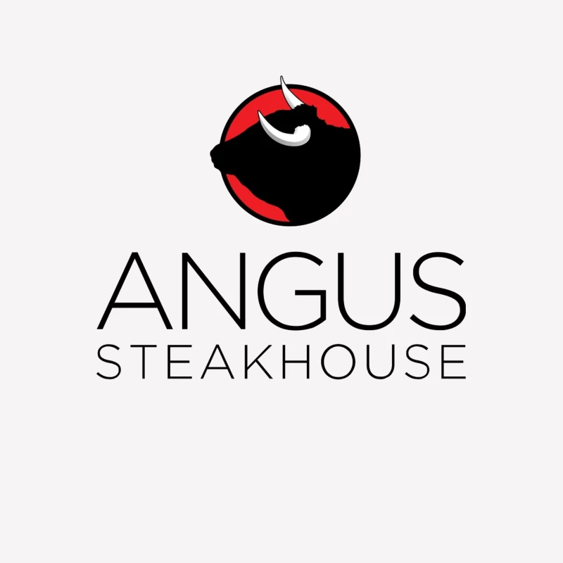 Angus Steakhouse Modern Logo with Bull Silhouette Female T-Shirt