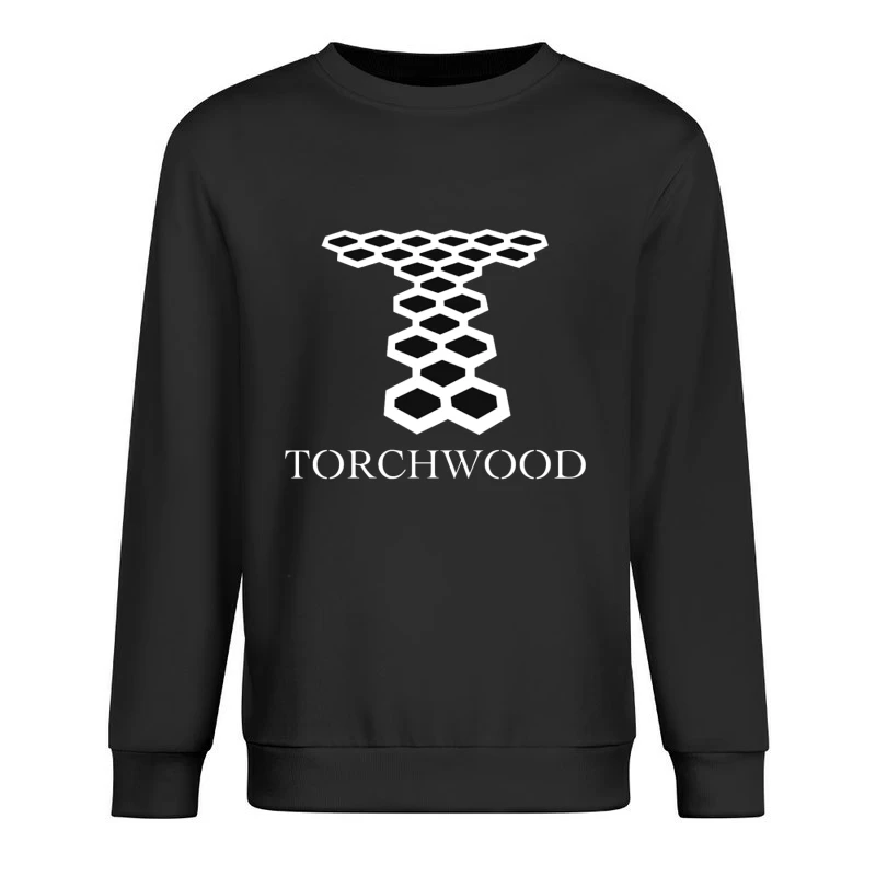 Torchwood Series Geometric Hexagonal Logo Design Male Pullover Sweatshirt