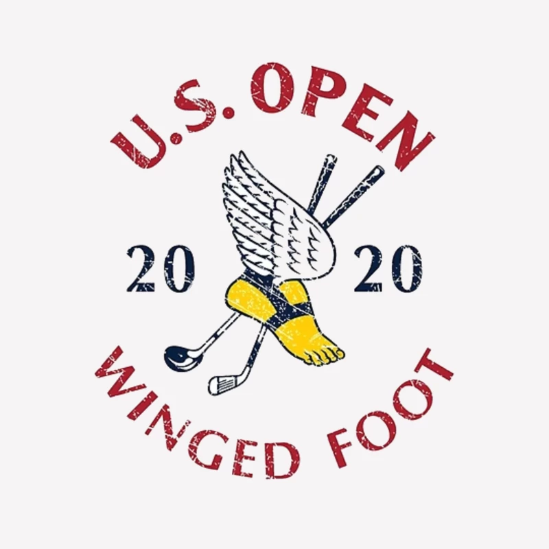 2020 US Open Golf Championship at Winged Foot Logo Design Male T-Shirt