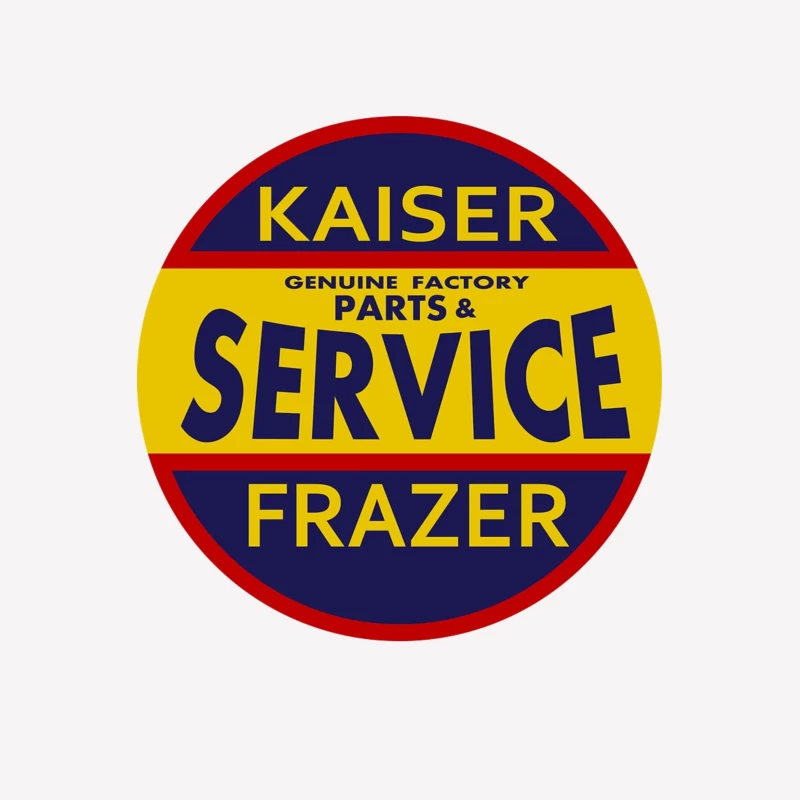 Vintage Kaiser Frazer Automotive Service and Parts Dealership Sign Female T-Shirt