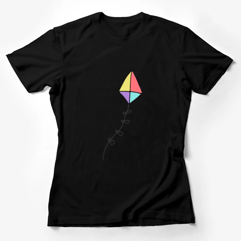 Cerf-volant coloré avec queue en spirale Femme T-Shirt