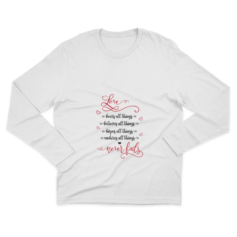 Amour éternel en design romantique Homme Manches Longues T-Shirt