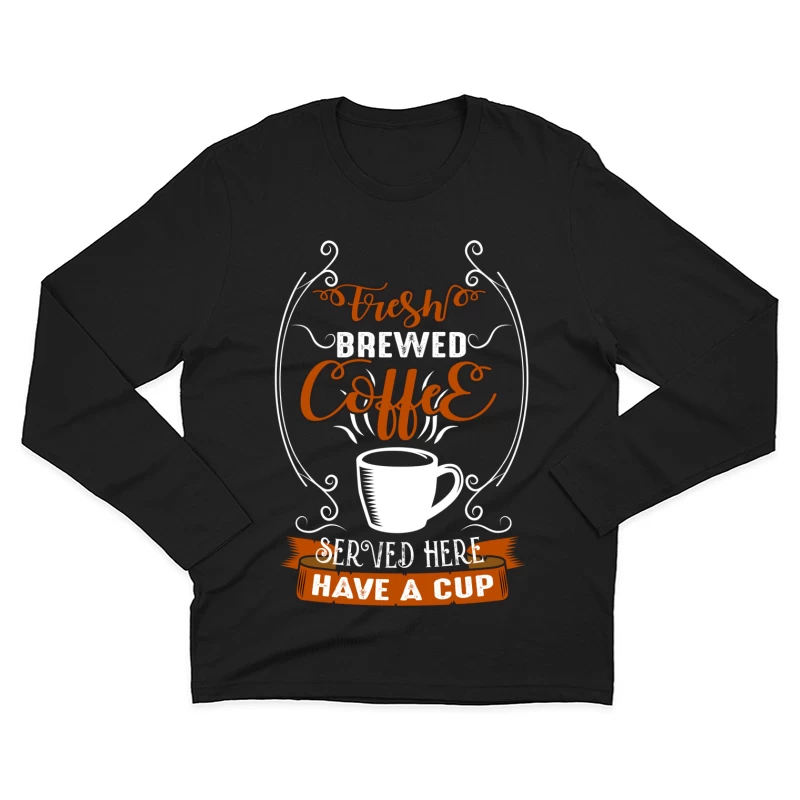 Affiche de café fraîchement infusé Homme Manches Longues T-Shirt