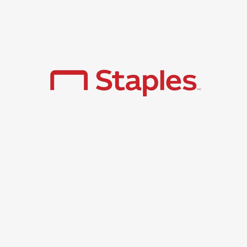 Staples Office Supply Retail Company Logo in Red Female Long Sleeve T-Shirt