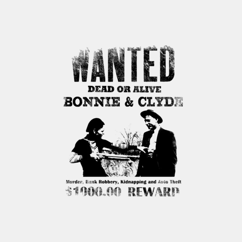 Wanted Bonnie and Clyde, distressed Male Tank Top