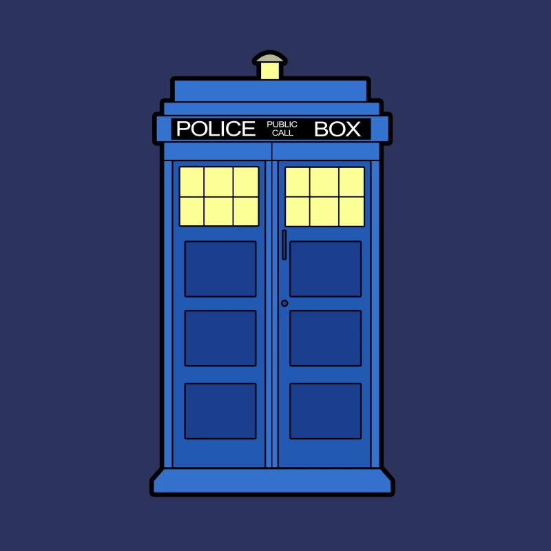 Doctor Who's Iconic TARDIS: The Blue Police Box Time Machine Male T-Shirt
