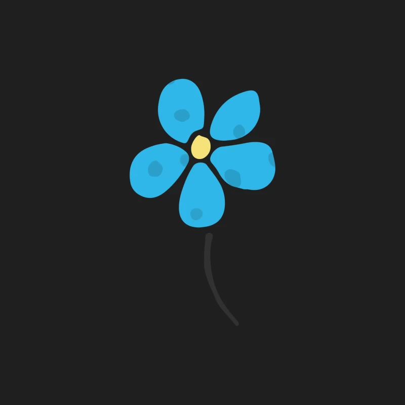 Fleur bleue minimaliste Homme Débardeur
