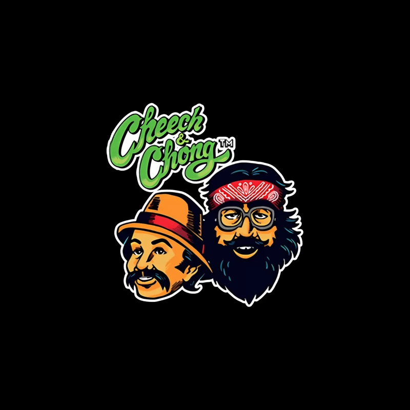 Cheech & Chong Retro Cartoon Logo Design Travel Mug