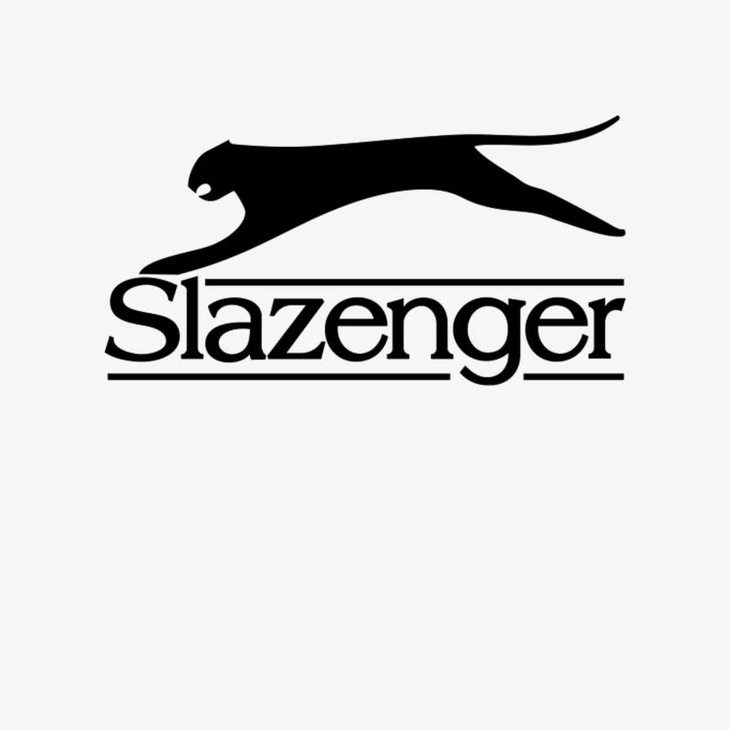 Slazenger Sports Brand Logo with Black Panther Silhouette Female Pullover Sweatshirt