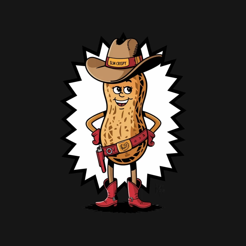 Cowboy Peanut Mascot: Slim Crispy's Nutty Adventure Male Long Sleeve T-Shirt
