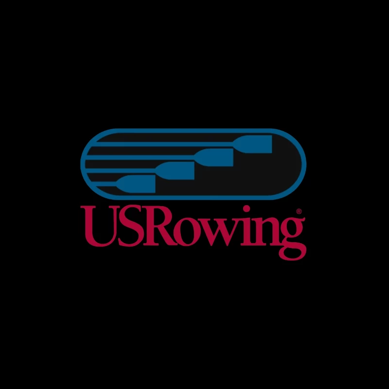 US Rowing Official Sports Organization Logo Tapestry