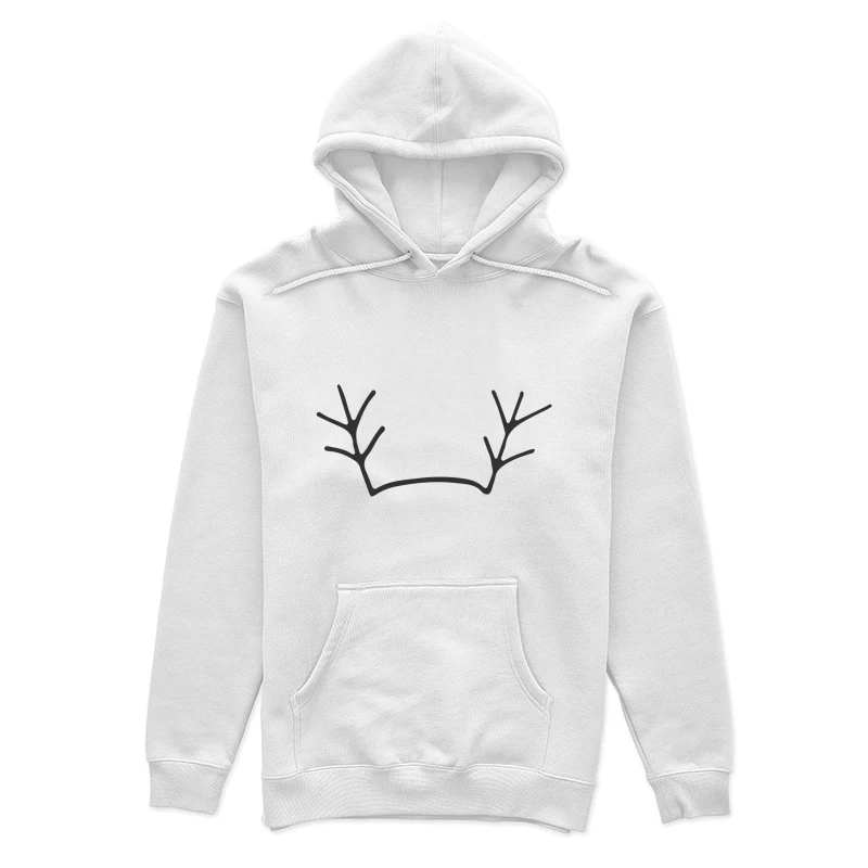 Cornes de cerf illustration minimaliste Femme Sweat à capuche