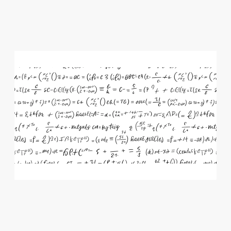 Handwritten Mathematical Equations and Formulas Travel Mug