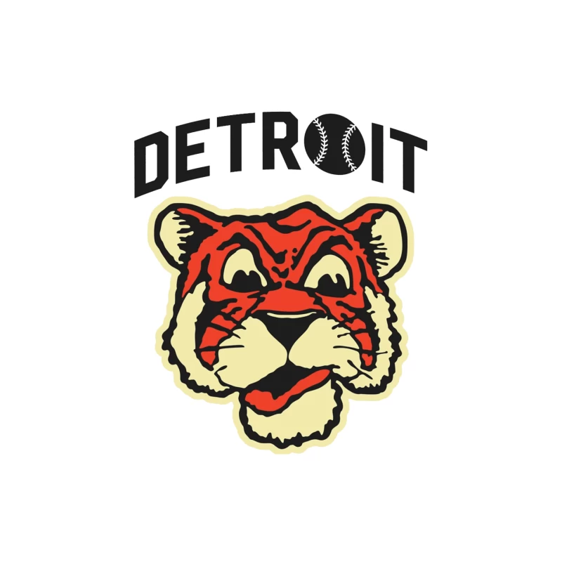 Vintage Detroit Tigers Baseball Team Logo Design Mouse Pad