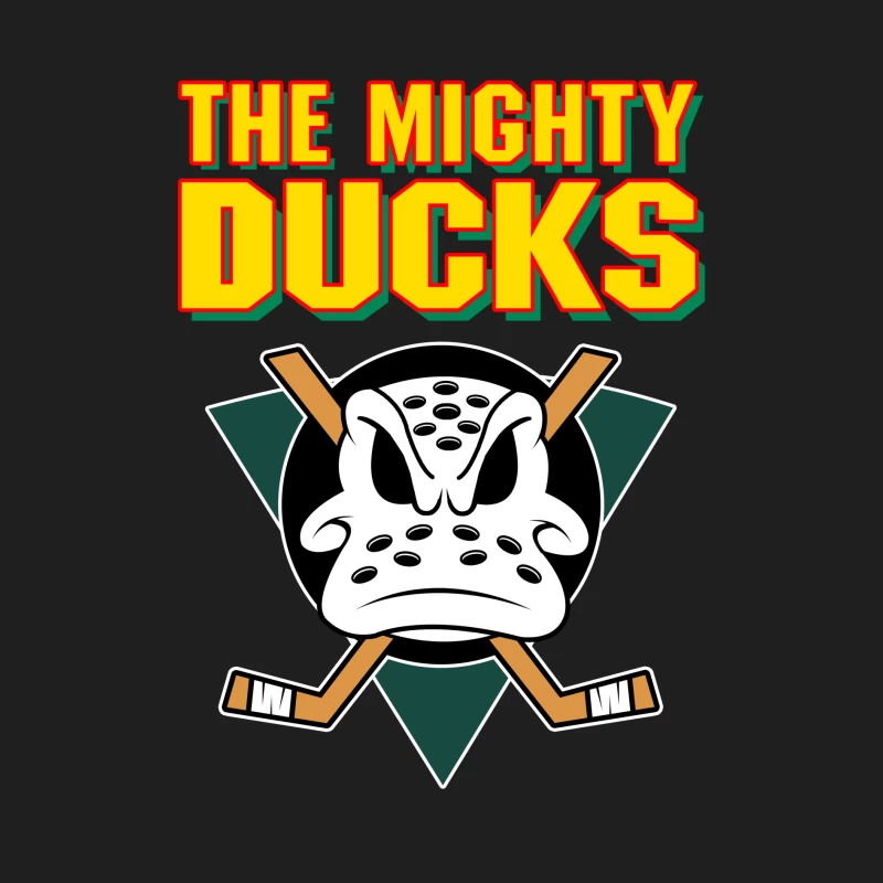 Mighty Ducks Hockey Team Cartoon Logo Male Tank Top