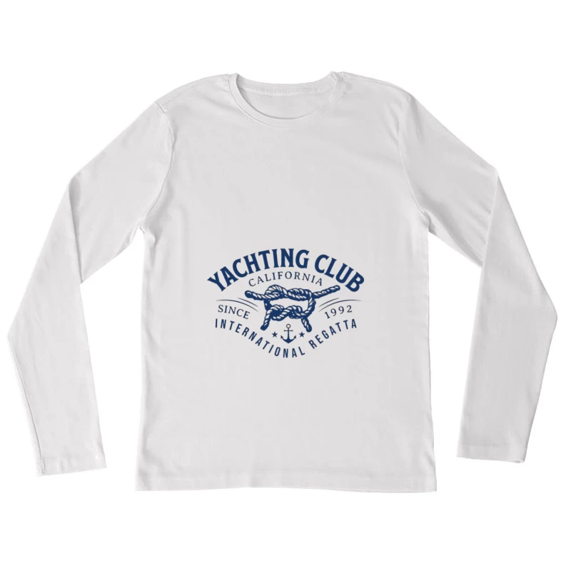 Yachting Club Logo mit Knoten Damen Langarm T-Shirt