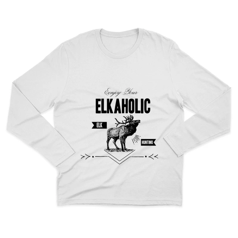 Design Élégant pour Amateurs d'Elans Homme Manches Longues T-Shirt