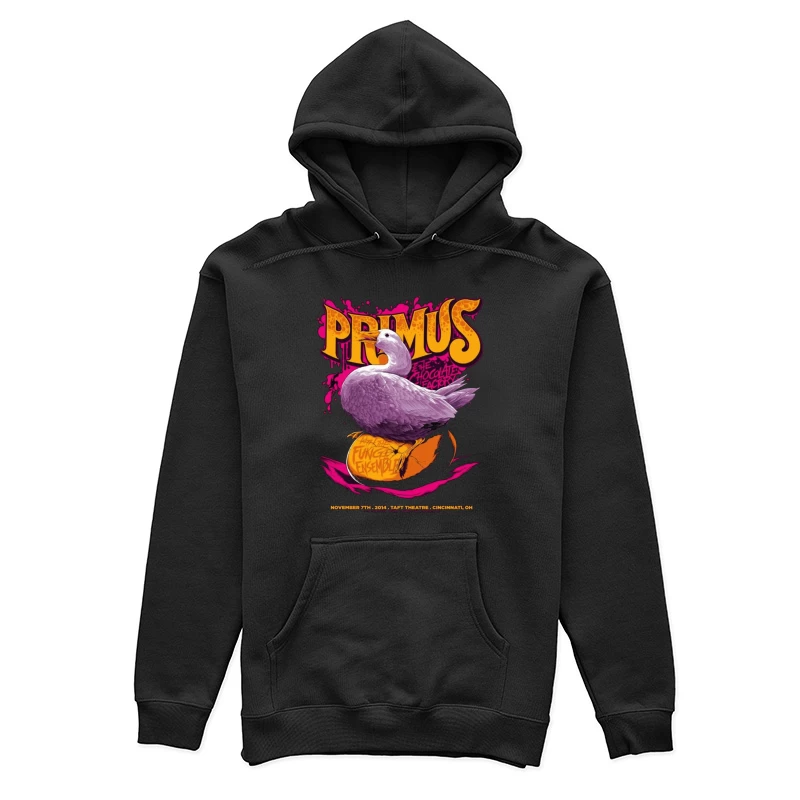 Primus Rock Band Concert Poster with Purple Duck Design Female Pullover Hoodie