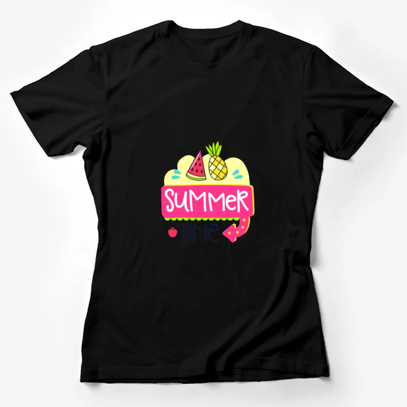 Illustration du Temps d'Été avec Fruits Femme T-Shirt