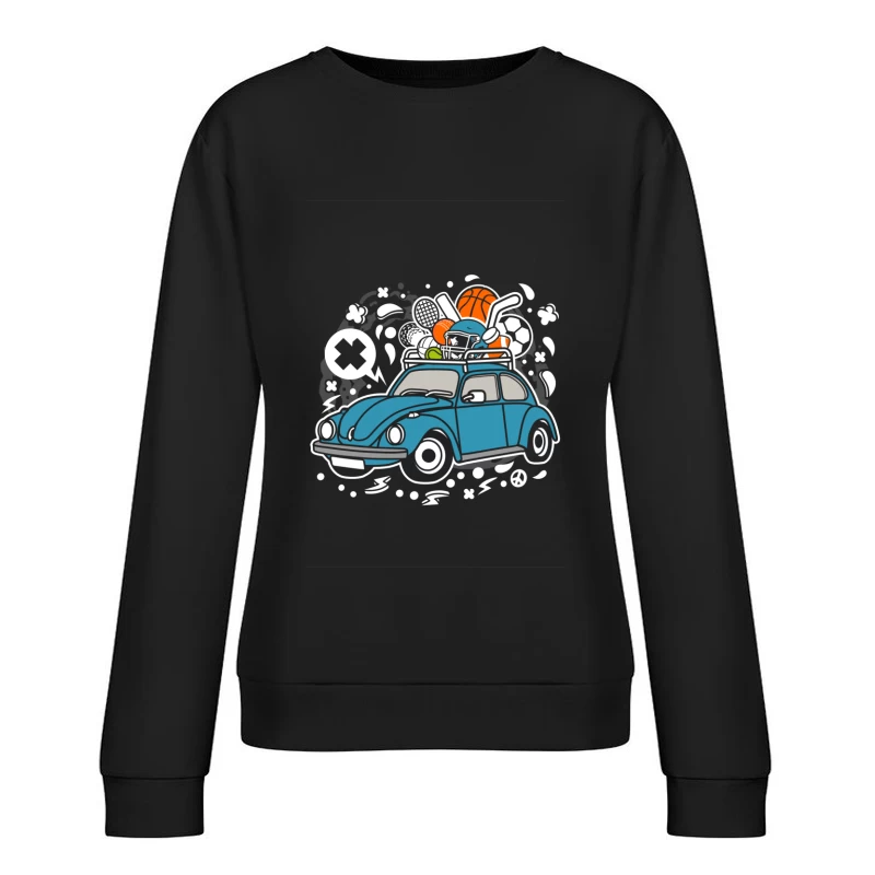 Voiture vintage sportive Femme Sweat-shirt à enfiler