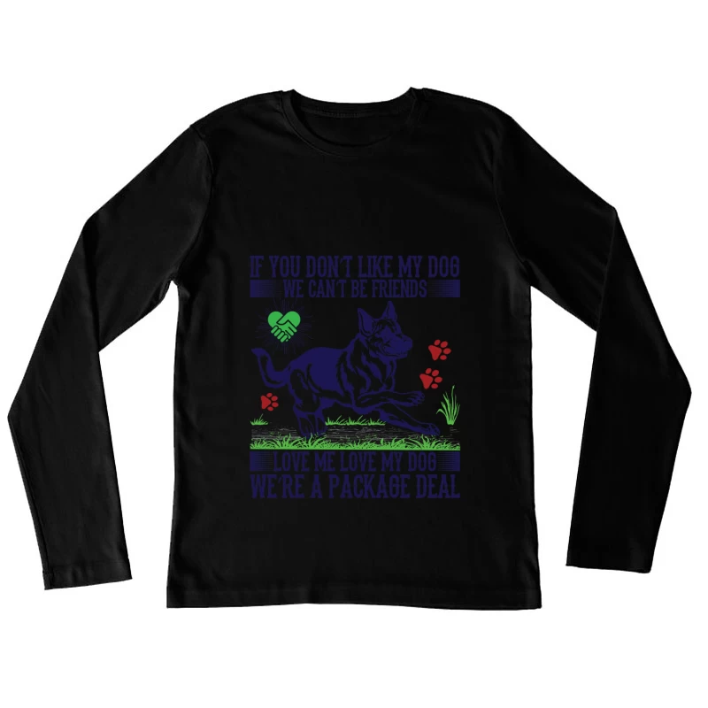 Amour Inconditionnel: Chien et Amitié Femme Manches Longues T-Shirt
