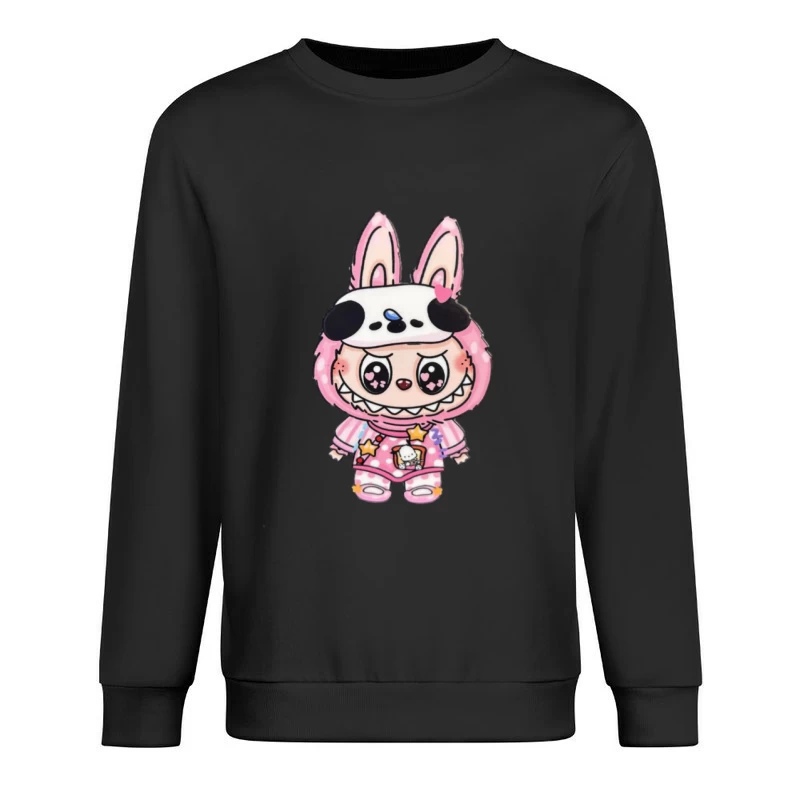 Niedliches Kaninchen-Maskottchen in Pastellfarben Herren Pullover Sweatshirt
