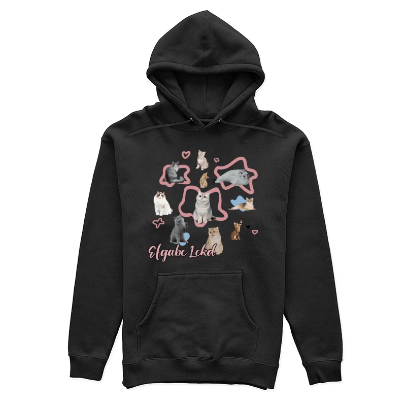 Niedliche Katzen Illustration Damen Pullover Hoodie