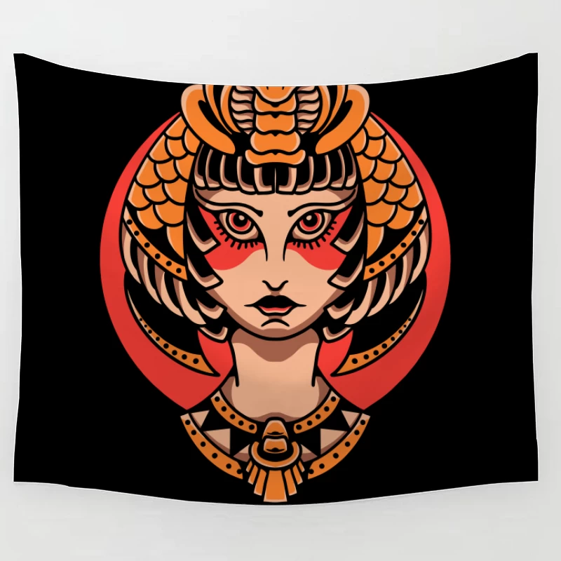 Fantasy Woman Illustration Tapestry