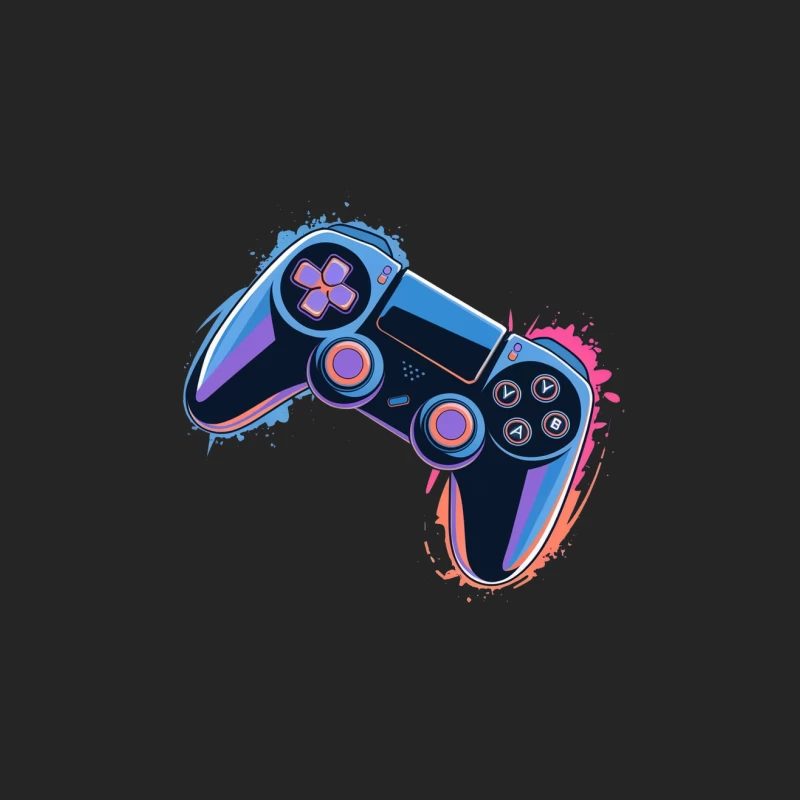 Vibrant Digital Art of PlayStation Game Controller Female Pullover Sweatshirt