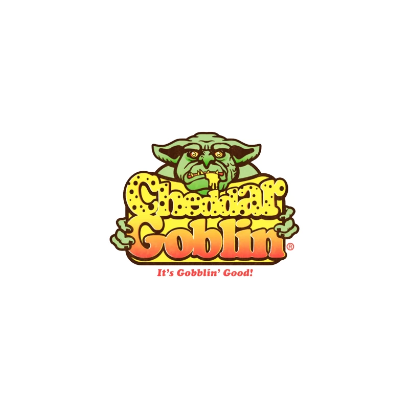 Retro Goblin Character Food Logo with Yellow Typography Coffee Mug