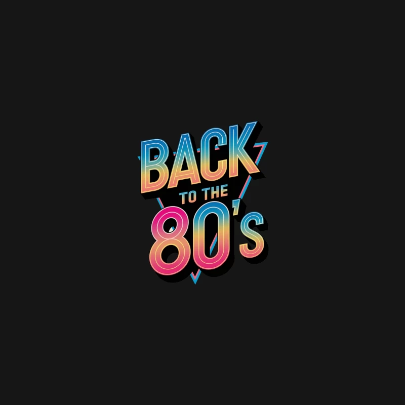 Vibrant Retro 80s Typography with Neon Gradient Colors Desk Mat