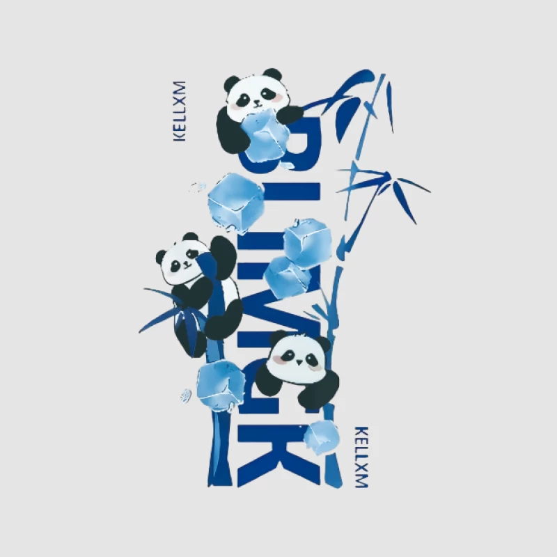 Pandas avec art de bambou bleu Homme Sweat à capuche
