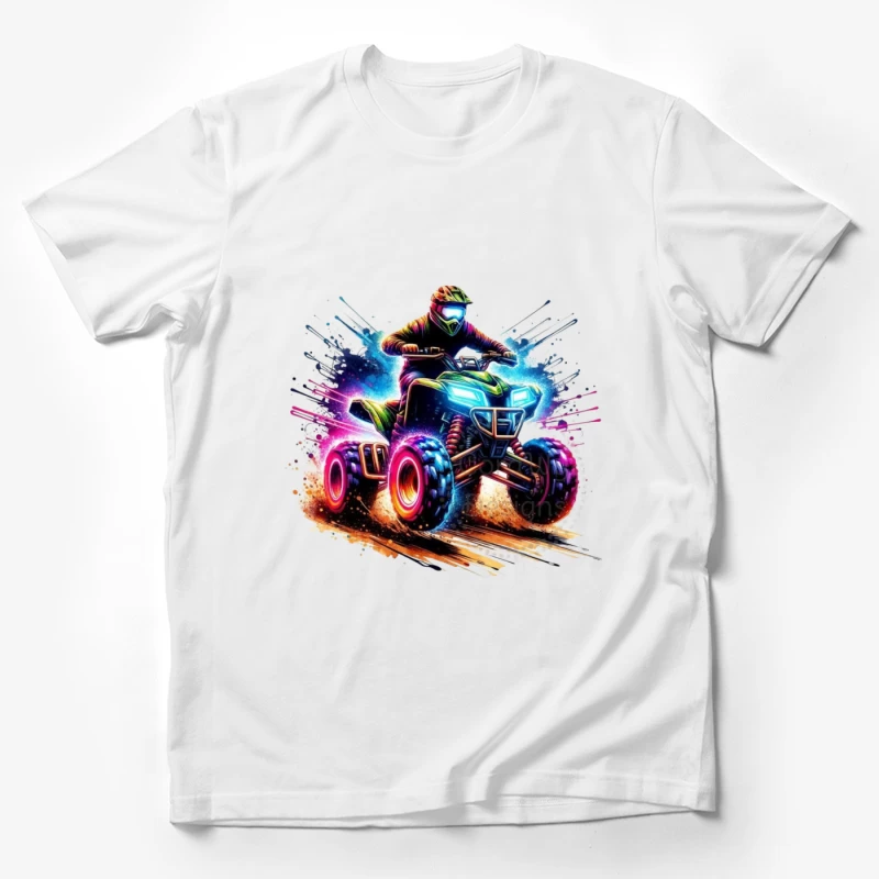 Exciting ATV Rider in Action Male T-Shirt
