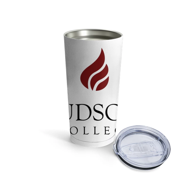 Judson College Educational Institution Logo with Red Flame Symbol Travel Mug