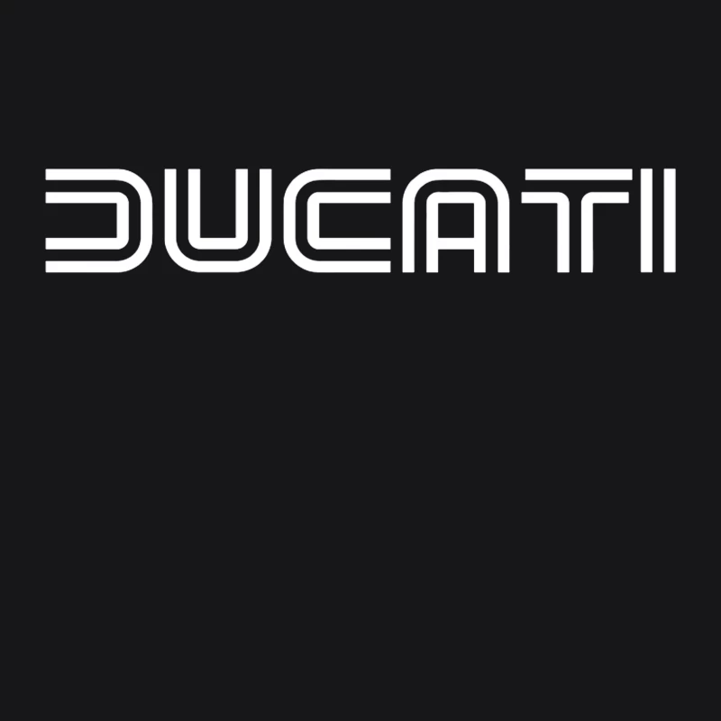 Minimalist Ducati Logo Design in White Male Pullover Hoodie