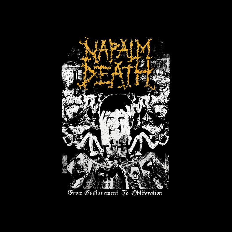 Napalm Death From Enslavement to Obliteration Throw Pillow