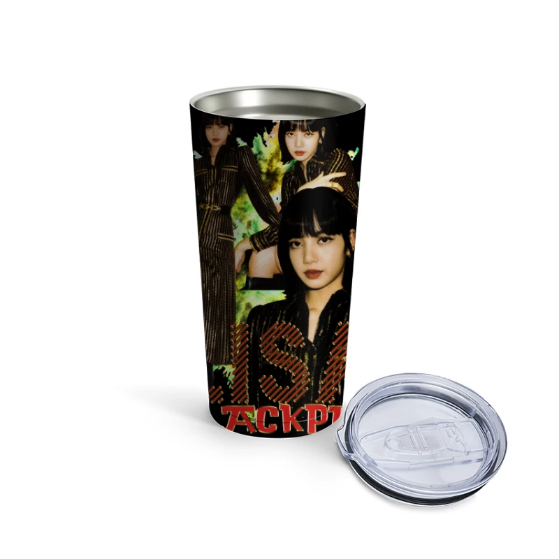 Lisa from BLACKPINK in Fashionable Attire Travel Mug