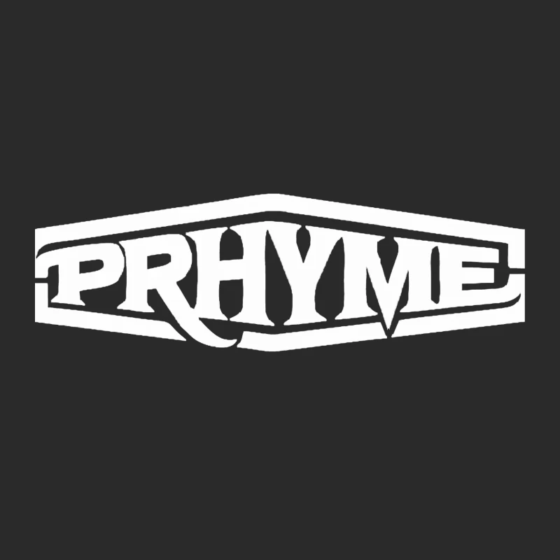 Basic Logo Outline Design with Text "RHYME" Baseball Cap