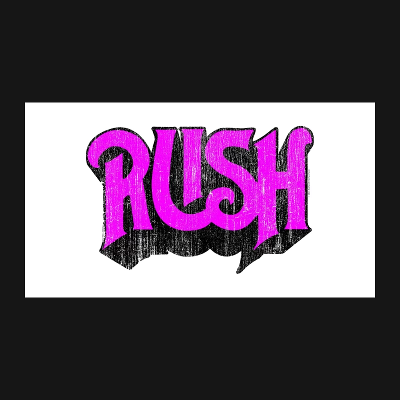 Retro Rush Typography in Graffiti Style Desk Mat