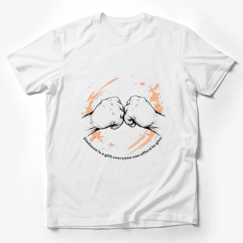 Kindness Fist Bump Inspirational Illustration Male T-Shirt