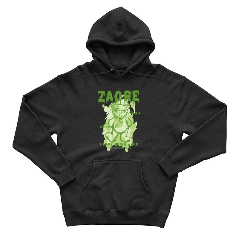 Cute Bear Graphic Art Male Pullover Hoodie