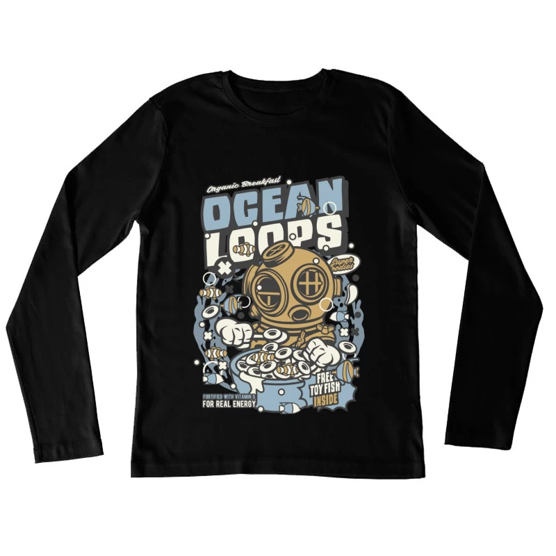 Les céréales Ocean Loops avec un scaphandre Femme Manches Longues T-Shirt