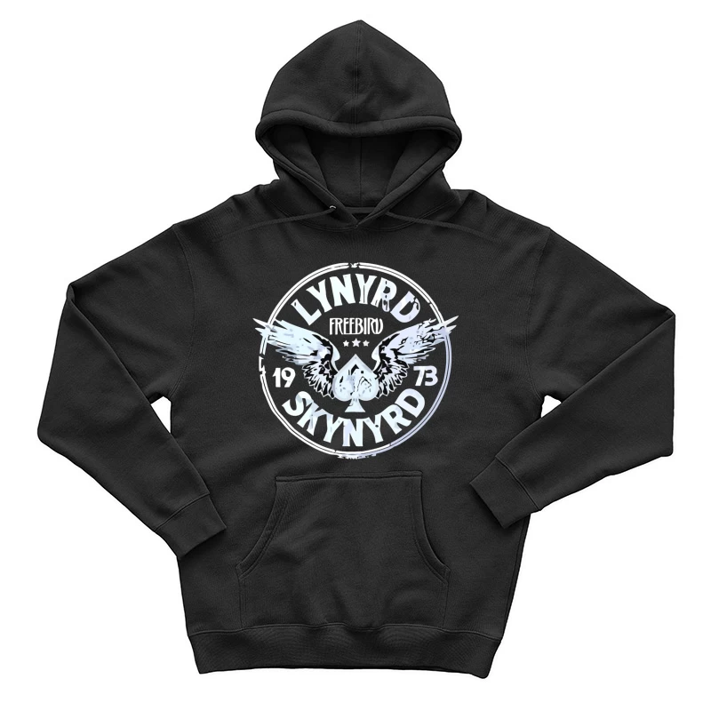 Lynyrd Skynyrd Freebird Winged Spade Logo 1973 Male Pullover Hoodie