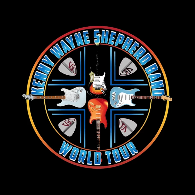 Kenny Wayne Shepherd Band World Tour Logo with Electric Guitars Pin