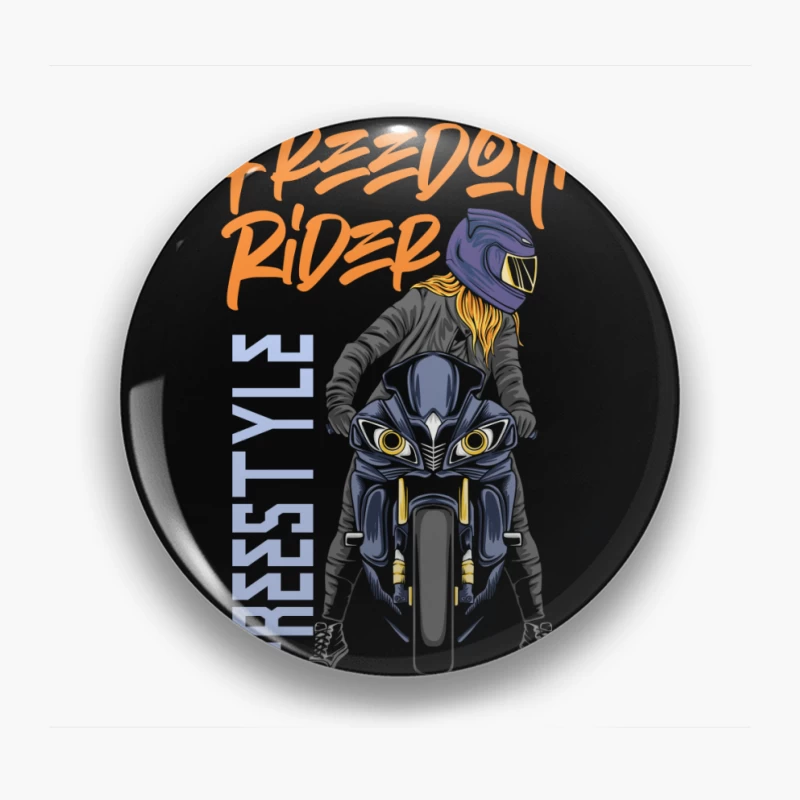 Freedom Rider: Freestyle Motorcycle Biking Pin