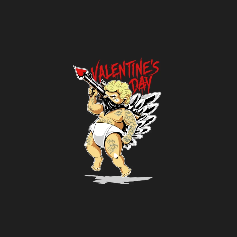 Verstörender Valentins-Engel mit Waffe Herren Tanktops