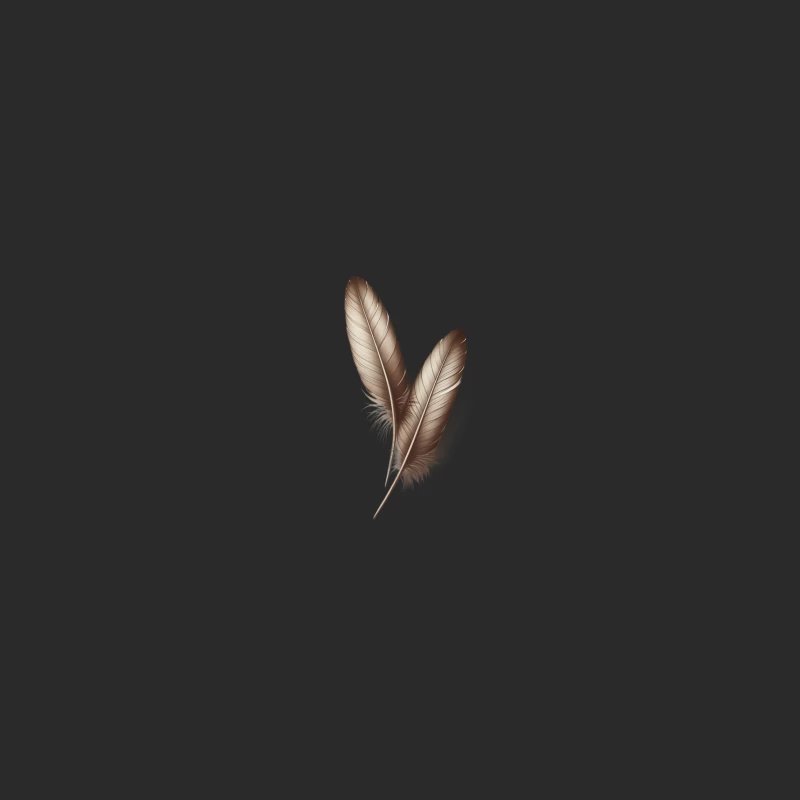 Elegant Brown Bird Feathers: Delicate Natural Plumage Baseball Cap